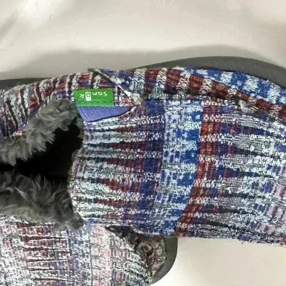 NWT!!! Unisex Sanuk Slippers Blue Red Size 2 Kids! - Picture 7 of 10